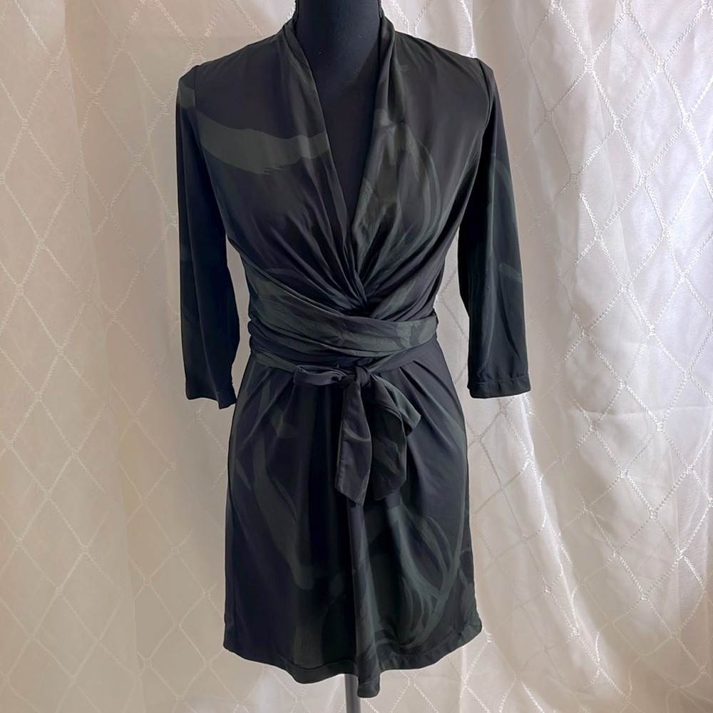 BCBGMaxazria 3/4 sleeve wrap minidress Size XS